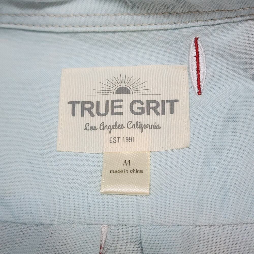 True Grit Men's Surfboard Blue Short Sleeve Button Up Size Medium‎ - Picture 5 of 6